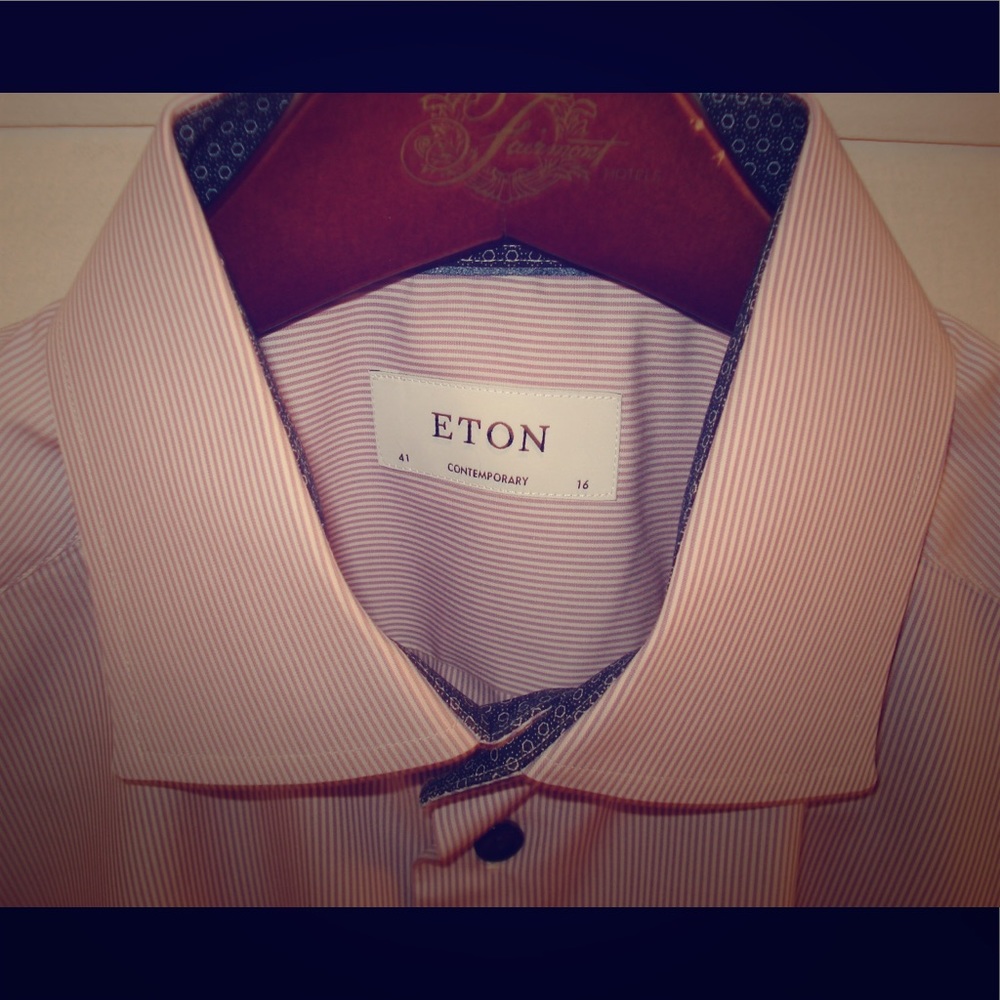 ETON Contemporary Fit Poplin Stripe 16 41